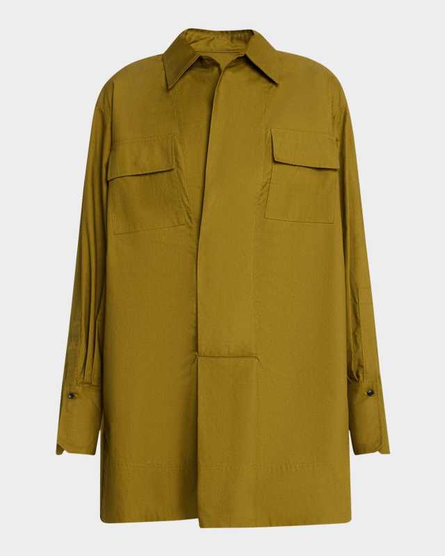 Jori Long-Sleeve Cotton Tunic Dress